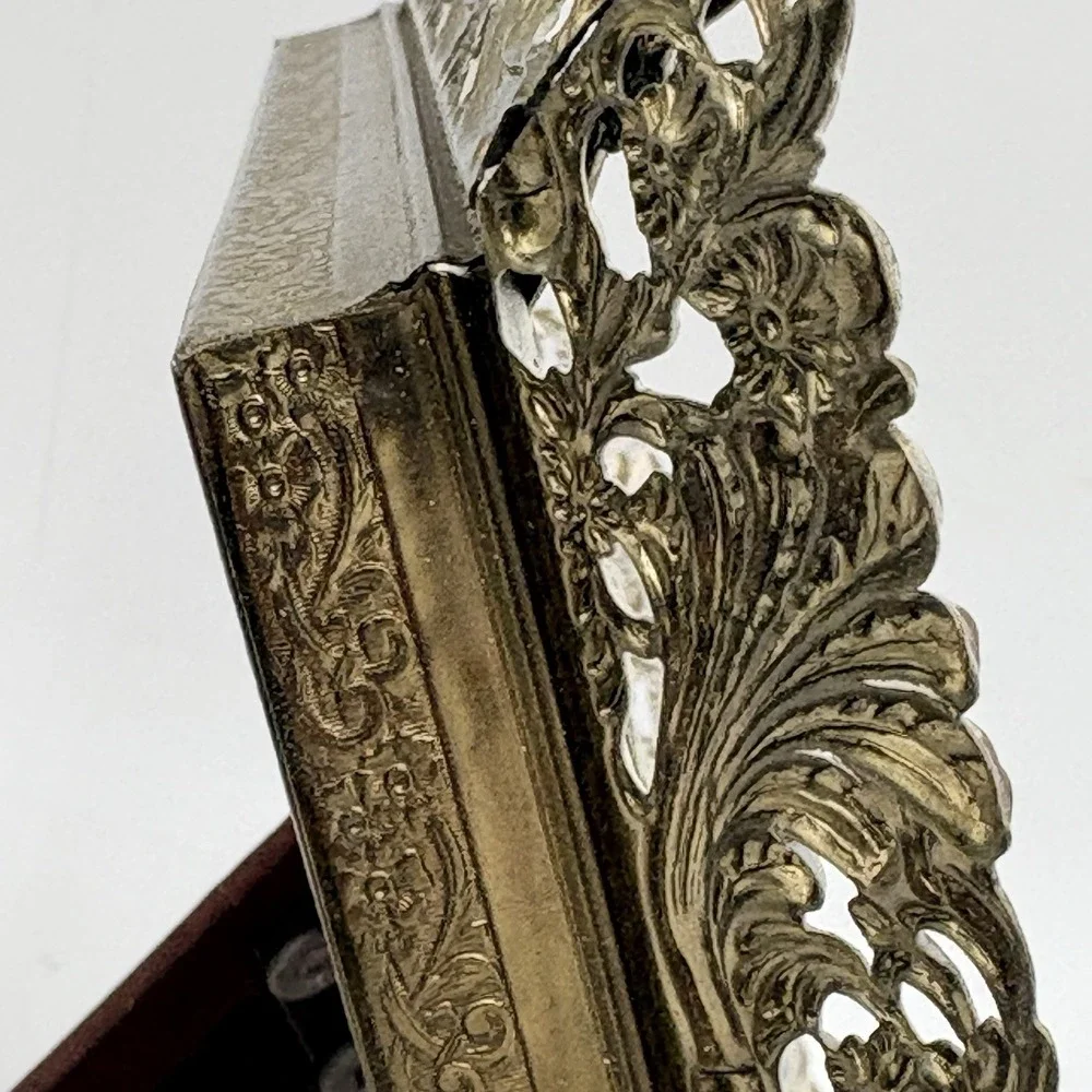 Vintage Ornate White‎ Gold 8x10 Picture Frame Florentine Style Regency Filigree